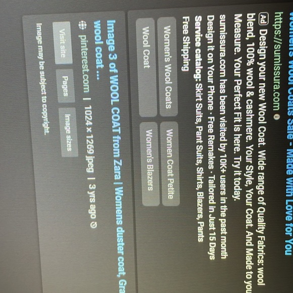 Zara lapel coat large patch pockets 100% wool felt grey knee length Sz M - Picture 11 of 12